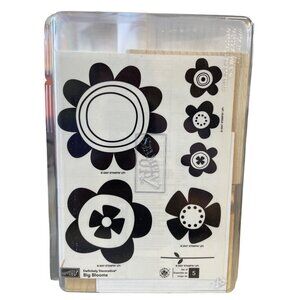 Stampin Up Mounted Rubber Stamp Big Blooms Flower‎ Petals